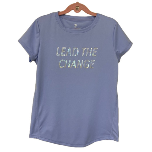 All in Motion: Inspirational Girl’s Short Sleeve Athletic Tee, Size L (10/12) - Picture 1 of 6